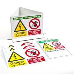 E V Vehicle Warning Sign Pack