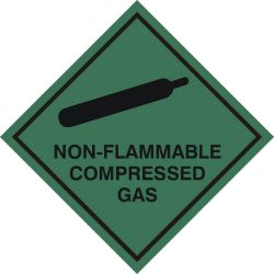 Nonflammable Compressed Gas Sticker