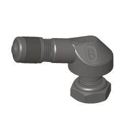 Motorcycle Clamp-In Valve Black