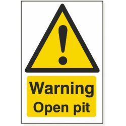 Warning Open Pit
