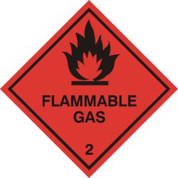 Flammable Gas Sticker